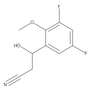 3-(3,5-Difluoro-2-methoxyphenyl)-3-hydroxypropanenitrile Structure