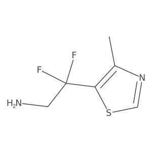 2,2-Difluoro-2-(4-methyl-1,3-thiazol-5-yl)ethan-1-amine结构式