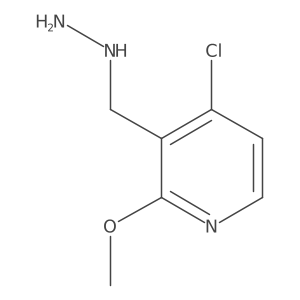 4-Chloro-3-(hydrazinylmethyl)-2-methoxypyridine结构式