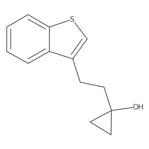 1-[2-(1-Benzothiophen-3-yl)ethyl]cyclopropan-1-ol结构式