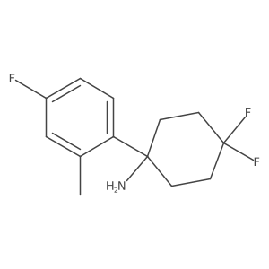4,4-Difluoro-1-(4-fluoro-2-methylphenyl)cyclohexan-1-amine结构式