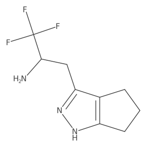 3-{1H,4H,5H,6H-cyclopenta[c]pyrazol-3-yl}-1,1,1-trifluoropropan-2-amine Structure