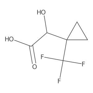2-Hydroxy-2-[1-(trifluoromethyl)cyclopropyl]acetic acid结构式