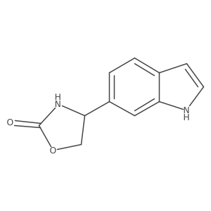 4-(1H-indol-6-yl)-1,3-oxazolidin-2-one结构式