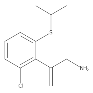 2-[2-Chloro-6-(propan-2-ylsulfanyl)phenyl]prop-2-en-1-amine Structure
