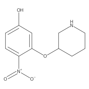4-Nitro-3-(piperidin-3-yloxy)phenol结构式