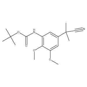tert-butyl N-[5-(1-cyano-1-methylethyl)-2,3-dimethoxyphenyl]carbamate结构式