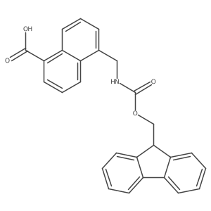5-[(9H-Fluoren-9-ylmethoxycarbonylamino)methyl]naphthalene-1-carboxylic acid Structure