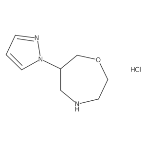 6-Pyrazol-1-yl-1,4-oxazepane;hydrochloride Structure