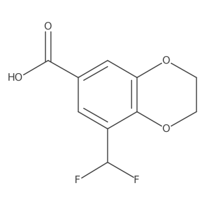 5-(Difluoromethyl)-2,3-dihydro-1,4-benzodioxine-7-carboxylic acid结构式