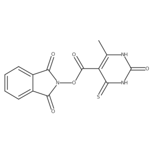 1,3-dioxo-2,3-dihydro-1H-isoindol-2-yl 6-methyl-2-oxo-4-sulfanylidene-1,2,3,4-tetrahydropyrimidine-5-carboxylate Structure