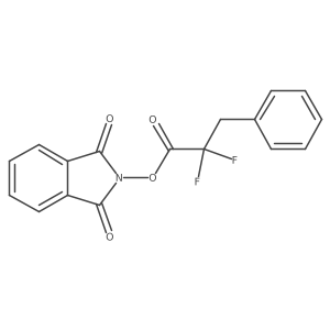 1,3-dioxo-2,3-dihydro-1H-isoindol-2-yl 2,2-difluoro-3-phenylpropanoate结构式