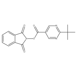 1,3-dioxo-2,3-dihydro-1H-isoindol-2-yl 2-tert-butylpyrimidine-5-carboxylate结构式