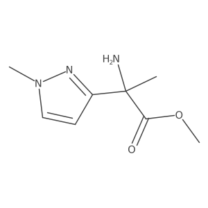 methyl 2-amino-2-(1-methyl-1H-pyrazol-3-yl)propanoate结构式