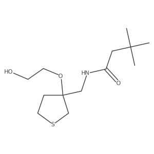 N-{[3-(2-hydroxyethoxy)thiolan-3-yl]methyl}-3,3-dimethylbutanamide Structure