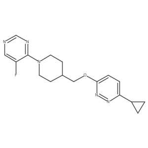 3-Cyclopropyl-6-[[1-(5-fluoropyrimidin-4-yl)piperidin-4-yl]methoxy]pyridazine Structure