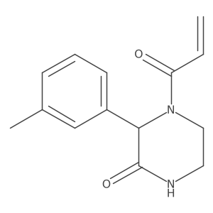 3-(3-Methylphenyl)-4-(prop-2-enoyl)piperazin-2-one Structure