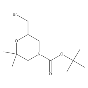 tert-Butyl (S)-6-(bromomethyl)-2,2-dimethylmorpholine-4-carboxylate Structure