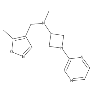 N-methyl-N-[(5-methyl-1,2-oxazol-4-yl)methyl]-1-(pyrazin-2-yl)azetidin-3-amine结构式