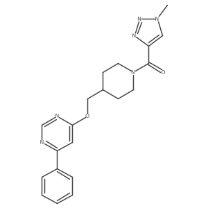 4-{[1-(1-methyl-1H-1,2,3-triazole-4-carbonyl)piperidin-4-yl]methoxy}-6-phenylpyrimidine结构式
