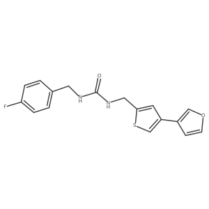 1-[(4-Fluorophenyl)methyl]-3-{[4-(furan-3-yl)thiophen-2-yl]methyl}urea结构式