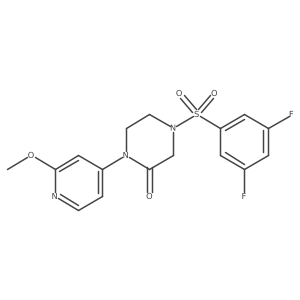 4-(3,5-Difluorobenzenesulfonyl)-1-(2-methoxypyridin-4-yl)piperazin-2-one Structure