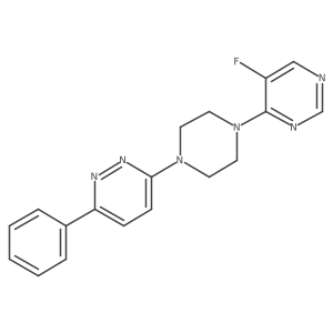 3-[4-(5-Fluoropyrimidin-4-yl)piperazin-1-yl]-6-phenylpyridazine结构式