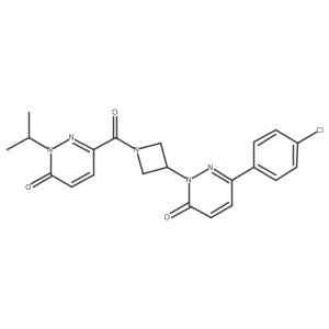 6-(4-Chlorophenyl)-2-[1-(6-oxo-1-propan-2-ylpyridazine-3-carbonyl)azetidin-3-yl]pyridazin-3-one结构式