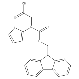 2-((((9H-Fluoren-9-yl)methoxy)carbonyl)(thiophen-2-yl)amino)acetic acid Structure