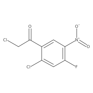 2-Chloro-1-(2-chloro-4-fluoro-5-nitrophenyl)ethan-1-one Structure