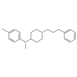 5-chloro-N-methyl-N-[1-(3-phenylpropyl)piperidin-4-yl]pyrimidin-2-amine结构式