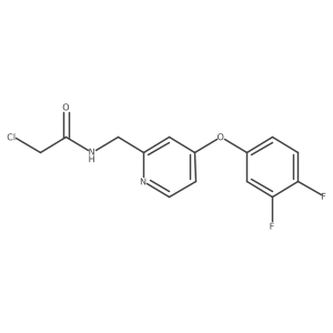 2-chloro-N-{[4-(3,4-difluorophenoxy)pyridin-2-yl]methyl}acetamide Structure
