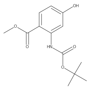 Methyl 2-{[(tert-butoxy)carbonyl]amino}-4-hydroxybenzoate结构式