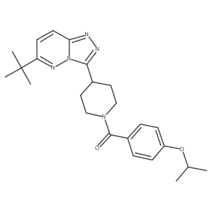 4-{6-Tert-butyl-[1,2,4]triazolo[4,3-b]pyridazin-3-yl}-1-[4-(propan-2-yloxy)benzoyl]piperidine结构式