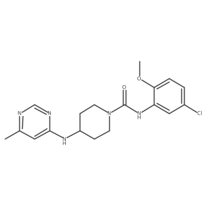 N-(5-Chloro-2-methoxyphenyl)-4-[(6-methylpyrimidin-4-yl)amino]piperidine-1-carboxamide结构式
