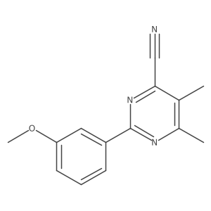 2-(3-Methoxyphenyl)-5,6-dimethylpyrimidine-4-carbonitrile结构式