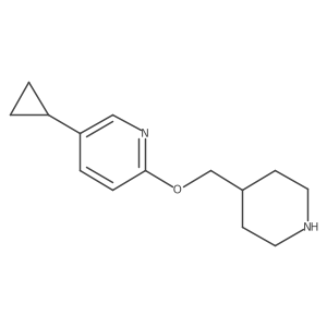 5-Cyclopropyl-2-[(piperidin-4-yl)methoxy]pyridine结构式