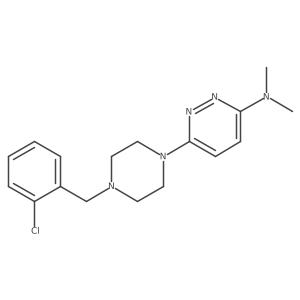 6-{4-[(2-chlorophenyl)methyl]piperazin-1-yl}-N,N-dimethylpyridazin-3-amine结构式