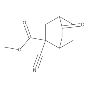 Methyl (1R,2R,4R)-2-cyano-5-oxobicyclo[2.2.2]octane-2-carboxylate结构式