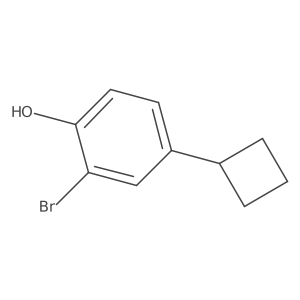 2-Bromo-4-cyclobutylphenol结构式
