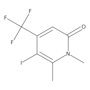 5-Iodo-1,6-dimethyl-4-(trifluoromethyl)pyridin-2(1H)-one结构式