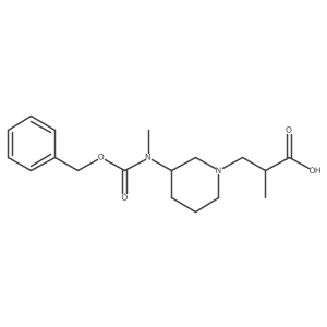 3-(3-{[(Benzyloxy)carbonyl](methyl)amino}piperidin-1-yl)-2-methylpropanoic acid结构式
