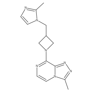 2-methyl-1-[(1-{3-methyl-[1,2,4]triazolo[4,3-a]pyrazin-8-yl}azetidin-3-yl)methyl]-1H-imidazole结构式