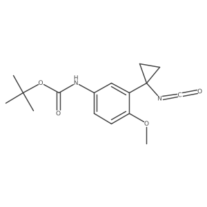 tert-butyl N-[3-(1-isocyanatocyclopropyl)-4-methoxyphenyl]carbamate结构式