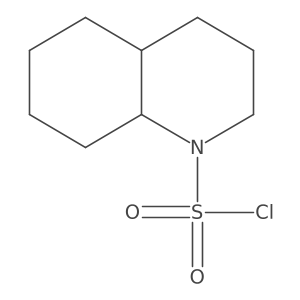 rac-(4aR,8aS)-decahydroquinoline-1-sulfonyl chloride结构式