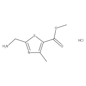 Methyl 2-(aminomethyl)-4-methyl-1,3-thiazole-5-carboxylate hydrochloride Structure