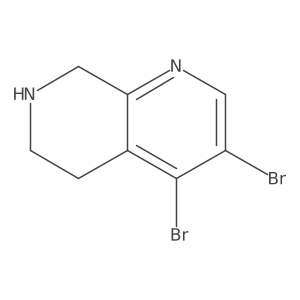 3,4-Dibromo-5,6,7,8-tetrahydro-1,7-naphthyridine Structure