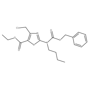 Ethyl 2-{[(benzyloxy)carbonyl](butyl)amino}-4-(chloromethyl)-1,3-thiazole-5-carboxylate结构式