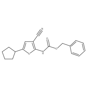 benzyl N-(3-cyano-5-cyclopentylthiophen-2-yl)carbamate Structure