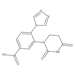 3-(2,4-Dioxohexahydropyrimidin-1-yl)-4-(1,2,4-triazol-4-yl)benzoic acid结构式